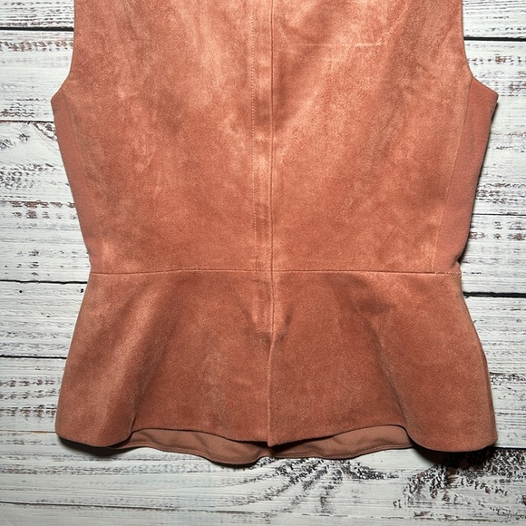 BCBG MaxAzria Cladiana Suede Peplum Top - Picture 15 of 16